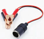  Szivargyújtó aljzat krokodil csipesszel - 12/24V