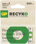 GP Batteries Recyko AAA 650 mAh NiMH akkumulátor x 2 db (GP-HR03-B2-650)
