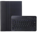 Samsung X110, X115 Galaxy Tab A9 tablet fliptok, erősített, TPU, bluetooth-os billentyűzettel, stylus kivágássa, fekete