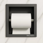 BALNEO Wall-Box falba süllyeszthető WC papír tartó 18 cm, gun metal B0301080306-1 (B0301080306-1)