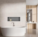 BALNEO WALL-BOX ONE süllyesztett inox polc 60x20x10 cm peremmel, gun metal B0101060304-5 (B0101060304-5)
