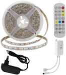 OPTONICA Vízálló LED szalag szett adapter + bluetooth zene + távirányító 60 LED, 36W, RGB, dimmelhető, 2400 lm, IP54, Optonica, 4330 (4330)