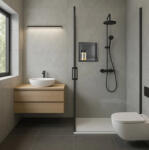 BALNEO WALL-BOX ONE süllyesztett inox polc 30x20x10 cm peremmel, gun metal B0101060306-1 (B0101060306-1)