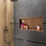 BALNEO WALL-BOX ONE süllyesztett inox polc 60x30x7 cm peremmel, réz OB-CO3 (OB-CO3)