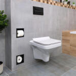 BALNEO Wall-Box Falba süllyesztett Inox WC papír tartó és tároló, matt fekete PB-BL2 (PB-BL2)