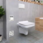 BALNEO Wall-Box Falba süllyesztett Inox WC papír tartó és tároló, matt fehér PB-WH2 (PB-WH2)