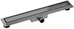 BALNEO Duplex NEXT Inox kétoldalas lineáris lefolyó 60 cm csempézhető, szálcsiszolt gun metál A0101100102-1 (A0101100102-1)