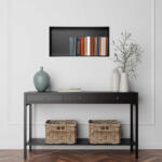 BALNEO WALL-BOX négyzet alakú süllyesztett polc keret nélküli 60x30x10 cm, matt fekete OB-BL4-NR (OB-BL4-NR)