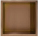 BALNEO WALL-BOX ONE süllyesztett inox polc 30x30x10 cm peremmel, réz OB-CO2 (OB-CO2)