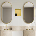 BALNEO WALL-BOX négyzet alakú süllyesztett polc keret nélküli 30x30x10 cm, arany B0201030310-1 (B0201030310-1)