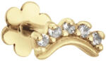 Jackie Gold Ív fehér topáz 14K arany női fülpiercing JKP24.431 (JKP24.431)