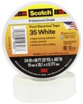 3M Időjárásálló elektromos szigetelőszalag PVC, 20 m x 19 mm, fehér, 3M Scotch 35, 80-6112-1155-0