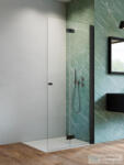 Radaway Nes 8 Black Walk-in KDD-B 80 zuhanyfal, matt fekete profil, jobbos 10074080-54-01R (10074080-54-01R)
