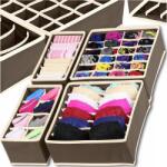 Modeus Szekrény Fiók Rendszerező Szett, 4db-os, barna, nem szőtt szövet (DO SZUFLADY SZAFY 4SZT)