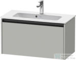 Duravit KETHO. 2 81x39 cm-es, 1 fiókos alsószekrény mosdó és csaptelep nélkül, matt betonszürke K25056007070000 (K25056007070000)