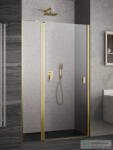 Radaway Nes Brushed Gold DWJ-II 100 zuhanyajtó, szálcsiszolt arany profil, balos 10036100-99-01L (10036100-99-01L)