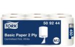 Tork Basic fehér M2 tekercses papírtörlő, központi letekercseléssel, 2 rétegű (6 db)