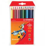 STABILO Színes ceruza készlet, háromszögletű vastag, 203/12 Stabilo TRIO 12 klf. szín (20312)