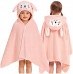 MAKOIA Gyerek Fürdőtörölköző Poncsó Kádhoz, Kapucnival 70x140 CM (okrycie kąpielowe dla niemowląt duży ręcznik)