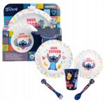 P: OS Handels Étkészlet Stitch, tányér, tál, bögre, kanál, villa