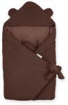 AlberoMio Babahordozó takaró COTTON MUSLIN & BOUCLE - barna