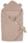 AlberoMio Baba autósülés takaró COTTON MUSLIN & BOUCLE - karamell