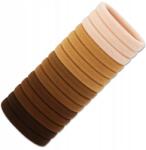 EdiBazzar Hajgumi szett, 20 db, barna és bézs, rugalmas poliészter (Zestaw worek 20 sztuk proste brązowe)