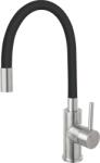 FERRO Zumba Flexibilis csövű inox csaptelep, fekete, beépíthető (5903738223787)