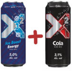 Bitburger X2 Cola sörmix 3, 1% + Bitburger X2 Ice Boost Energy 6+6 Akció