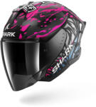 Shark Skwal Jet Cup Replica Redding Mat Bukósisak+plexivel, Matt Fekete-rózsaszín-kék