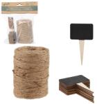 Garden Line 60 m juta kötél 2 mm, biológiailag lebomló + 10 db kerti címke 10×6 cm (1933)