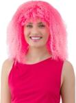 PartyPal Paróka, afro göndör, közepes hosszú, pink