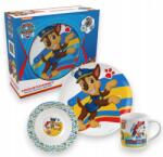 P: OS Handels Mancs Őrjárat Étkészlet, kerámia, tányér 19cm, tál 17cm, bögre 235ml