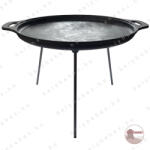 Kályhaház 3 Lábú Öntöttvas Sík Grilltárcsa - Ø 43 cm - Mély, Sütőtárcsa / Szeletsütő