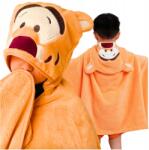 MAKOIA Gyerek Fürdőlepedő, 70×140cm, kapucnis, mikroszálas, narancs (okrycie kąpielowe dla niemowląt duży ręcznik)