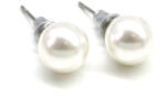 GYÖNGY fülbevaló (fehér 8 mm) (2021100805)