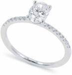 White & Black Labor ovális gyémánt eljegyzési gyűrű - Celeste - 0, 9 karát - IGI (AU14211)