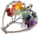 R. M. ékszer Életfa medál drótos szív Csakra 3cm (022210)