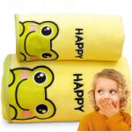 MAKOIA Gyerek fürdőlepedő szett, 70×140cm, 35×75cm, béka (ręcznik dziecięcy duży dla dziecka na plaże)