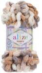 alize Puffy Color 5926 - barna, fehér (kötés kézzel, tű nélkül) (169)