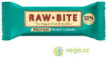 RAW BITE Baton Proteic 22% cu Arahide si Caramel fara Gluten si fara Zahar Ecologic/Bio 45g