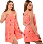 MAKOIA Pareo, 78×135cm, mikroszálas, narancssárga, szauna törölköző, strand tunika (sauna hammam duży ręcznik tunika)