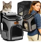 Fazoo Hátizsák Kisállat Szállító Macska Kutya Táska Szellőző Nyílásokkal, Kihajtható (Transporter dla pupila plecak)