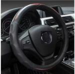 Autolife Valódi bõr kormányvédõ 38cm fekete-kávé 5408COFFE