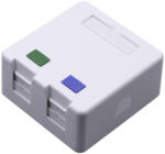 WALISEC Keystone fali aljzat - FP-SB01-2 (2 port, Cat5e/Cat6/Cat6A, árnyékolatlan, fehér) (FP-SB01-2)