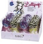 Sibel Lollipop Hajgumi Kék-Lila/Arany-Barna 24db/cs