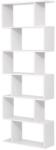 VASAGLE Bibliotecă albă VASAGLE cu 6 rafturi, design modern, 190, 5cm (LBC61WT) Raft