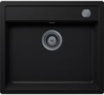 SCHOCK Schock Mono N-100 konyhai mosogatótálca 570 x 510 mm Cristadur Puro, intenzív fekete és szűrőkosár, távműködtető gomb, túlfolyó takaró Gunmetal (SETMN100PUPVGUB)