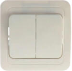Gelux Buton cu revenire Gelux, ceramic/alb (GL-ATA002)