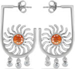  Ezüst Fülbevaló Oregoni Napkővel és Fehér Topázzal, Y59484
